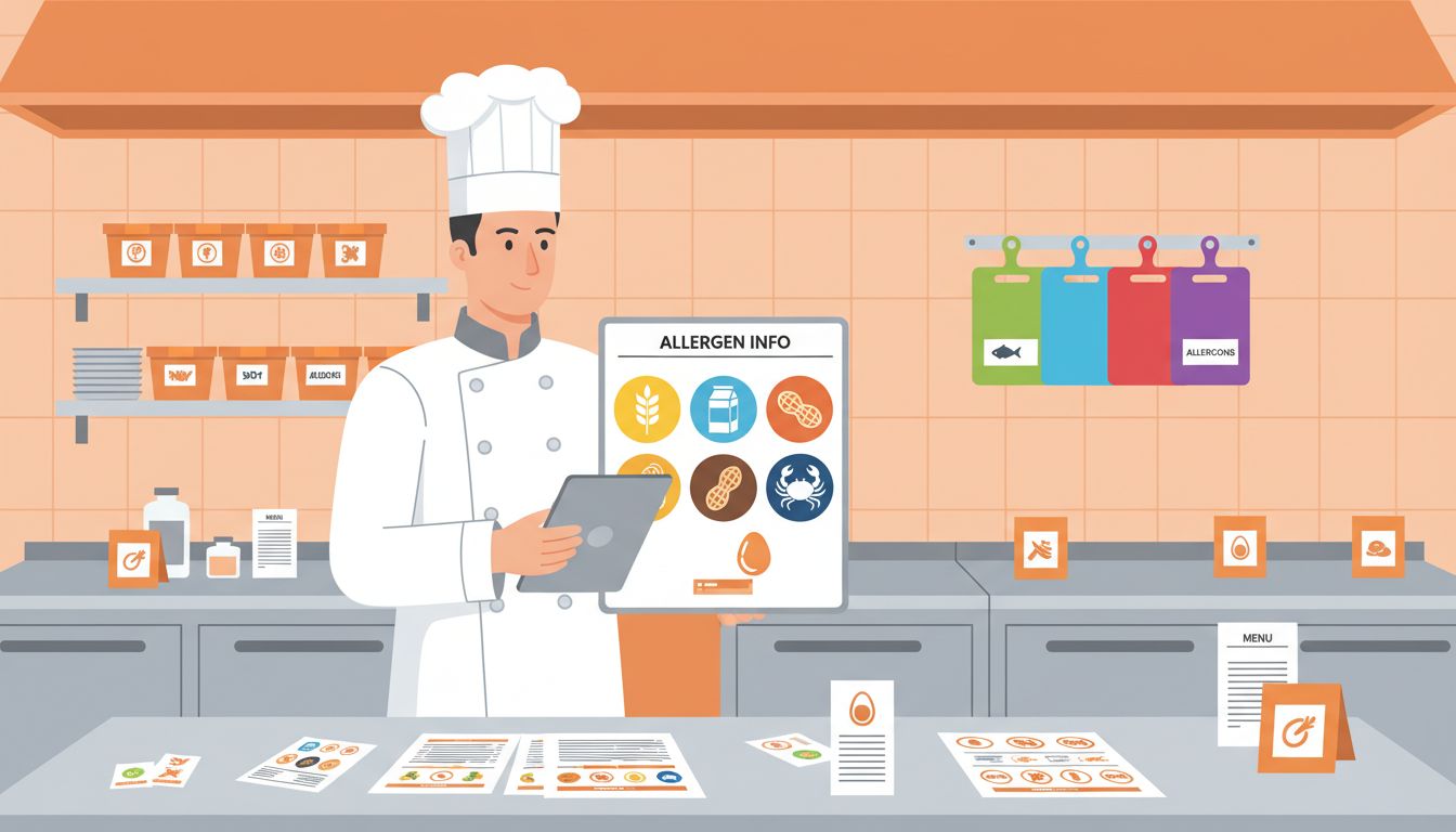 Allergènes 2025 pour traiteurs : obligations, affichage et communication client